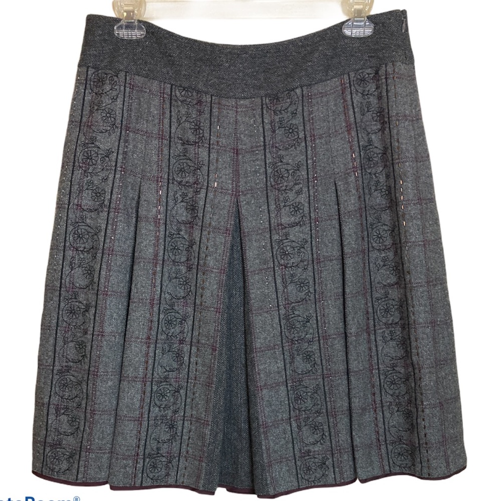 3/$50 Loft Wool Floral/Plaid Skirt